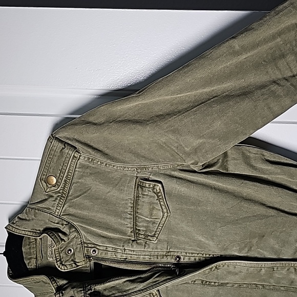 Lucky Brand XS olive green cinch waist bomber jacket - Picture 8 of 16